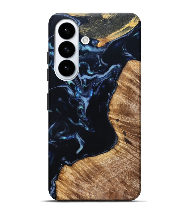 Galaxy S26 Plus Wood Live Edge Phone Case - Rebeca (Blue, 831616)