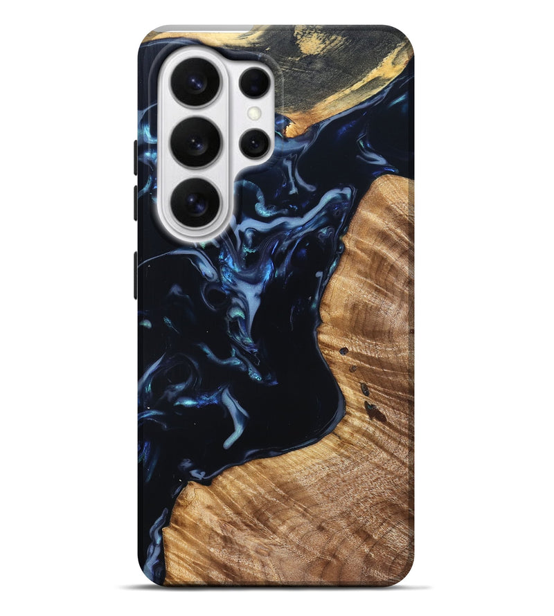 Galaxy S26 Ultra Wood Live Edge Phone Case - Rebeca (Blue, 831616)