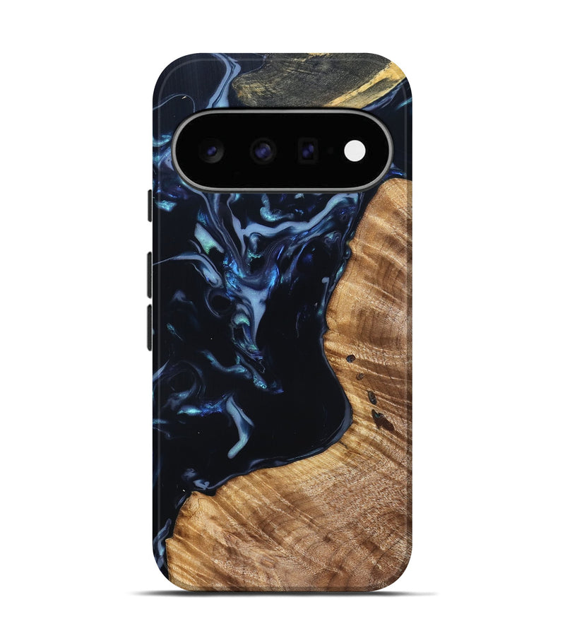 Pixel 11 Wood Live Edge Phone Case - Rebeca (Blue, 831616)