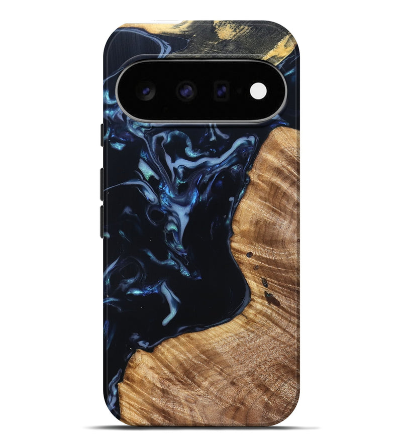 Pixel 11 Pro XL Wood Live Edge Phone Case - Rebeca (Blue, 831616)