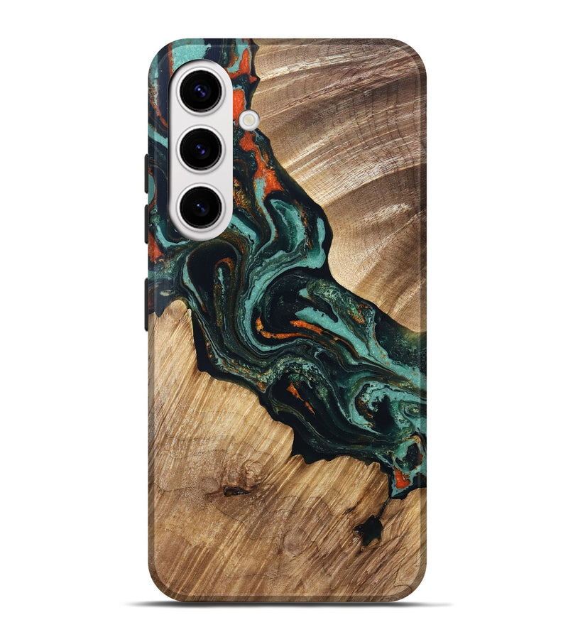 Galaxy S25 Plus Wood Live Edge Phone Case - Jacoby (Green, 831617)