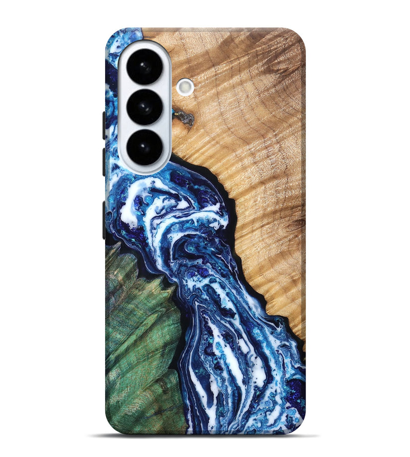 Galaxy S26 Plus Wood Live Edge Phone Case - Kohen (Blue, 831618)