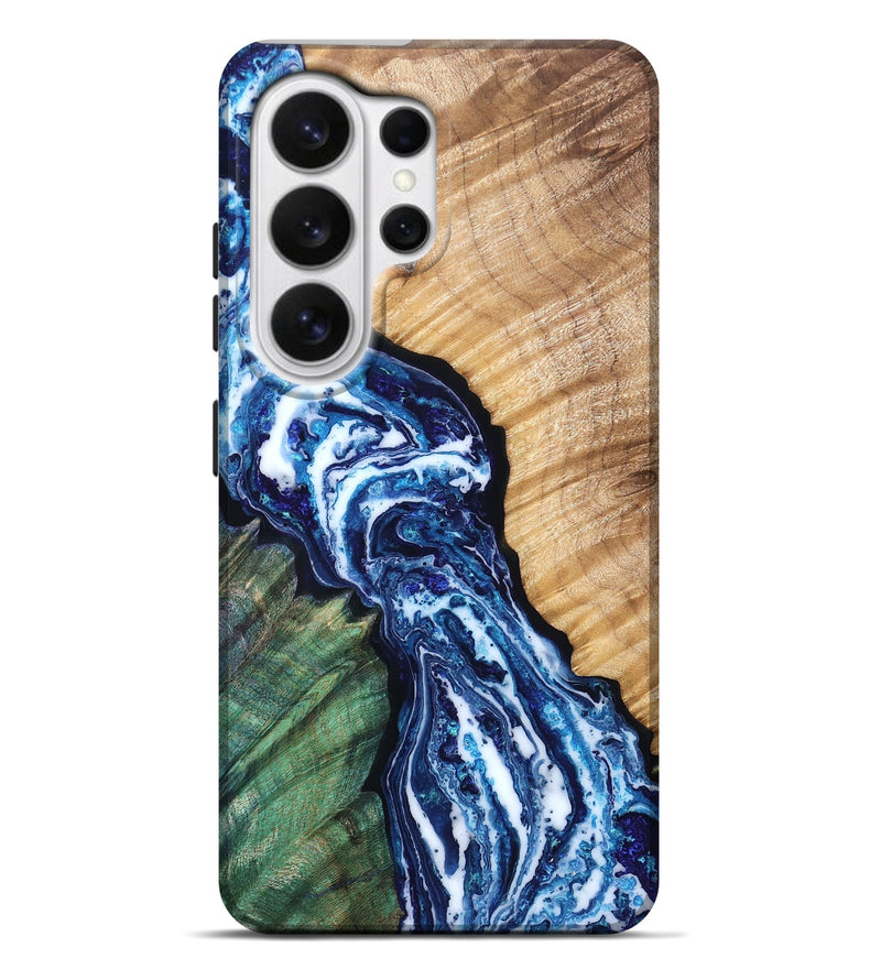 Galaxy S26 Ultra Wood Live Edge Phone Case - Kohen (Blue, 831618)