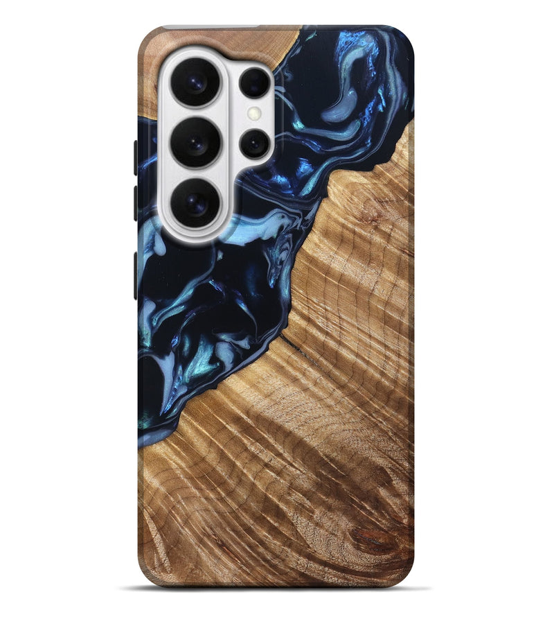 Galaxy S26 Ultra Wood Live Edge Phone Case - Lyric (Blue, 831619)