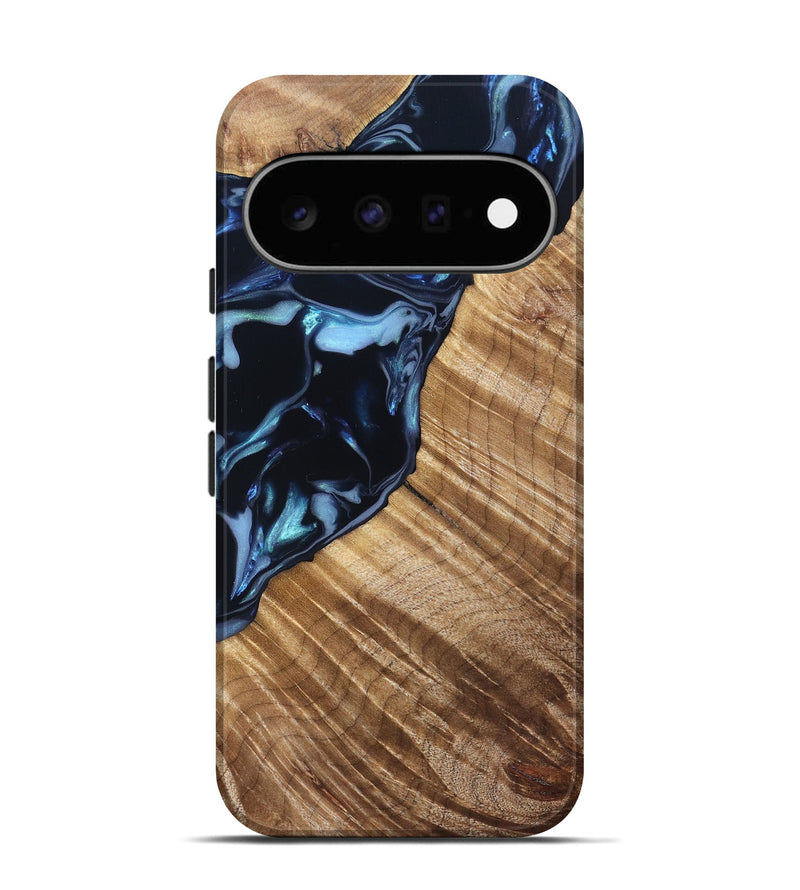 Pixel 11 Wood Live Edge Phone Case - Lyric (Blue, 831619)