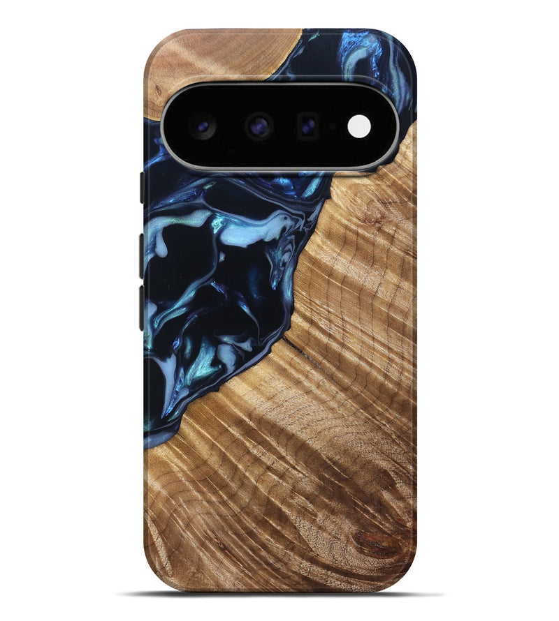 Pixel 11 Pro XL Wood Live Edge Phone Case - Lyric (Blue, 831619)
