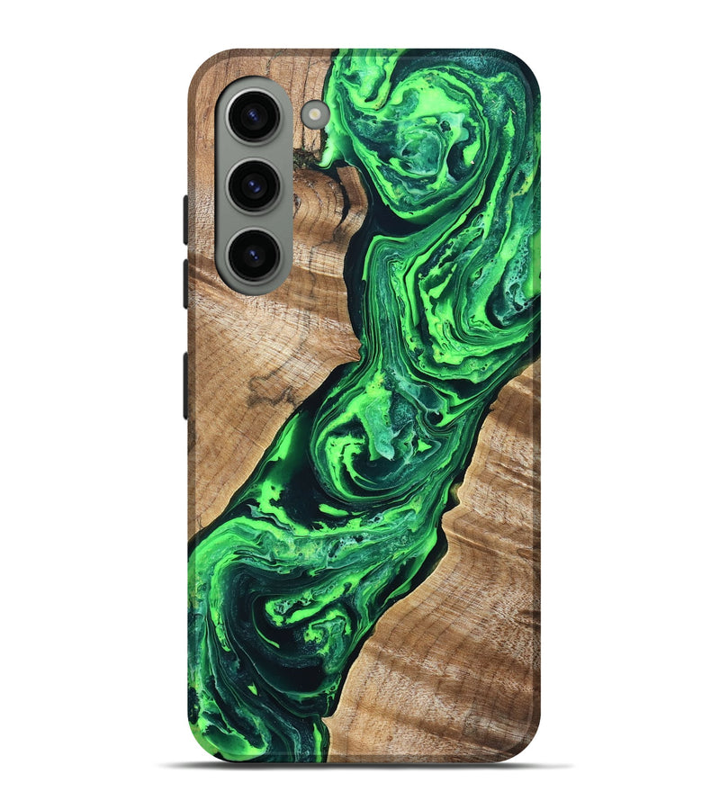 Galaxy S23 Plus Wood Live Edge Phone Case - Tobe (Green, 831620)