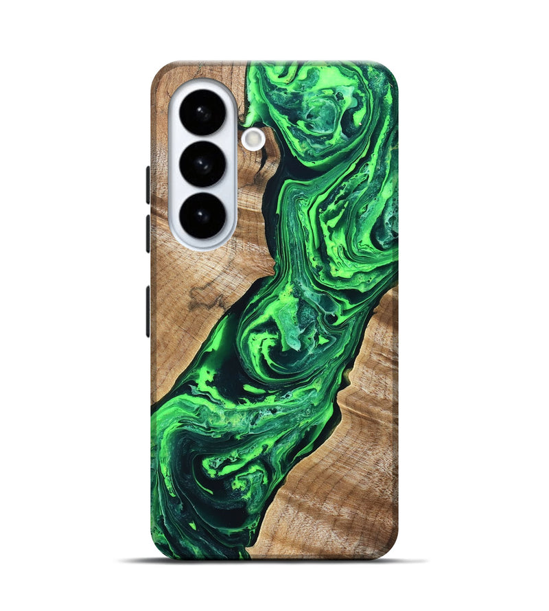 Galaxy S26 Wood Live Edge Phone Case - Tobe (Green, 831620)