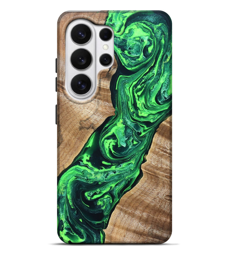 Galaxy S26 Ultra Wood Live Edge Phone Case - Tobe (Green, 831620)