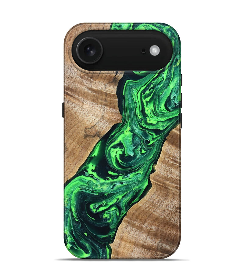 iPhone 17 Air Wood Live Edge Phone Case - Tobe (Green, 831620)