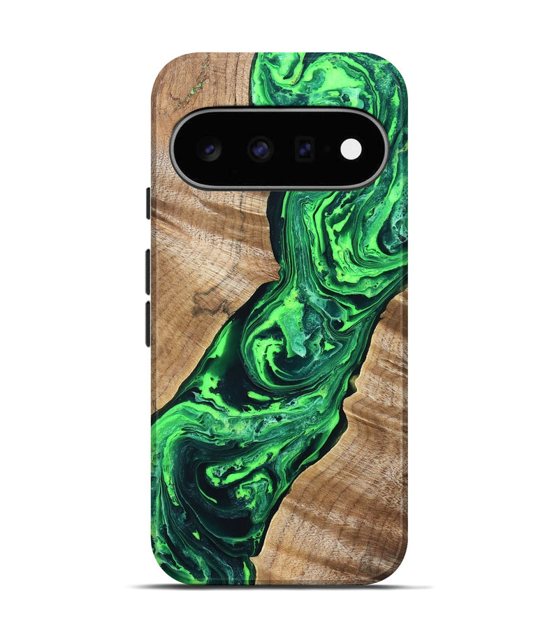 Pixel 11 Wood Live Edge Phone Case - Tobe (Green, 831620)