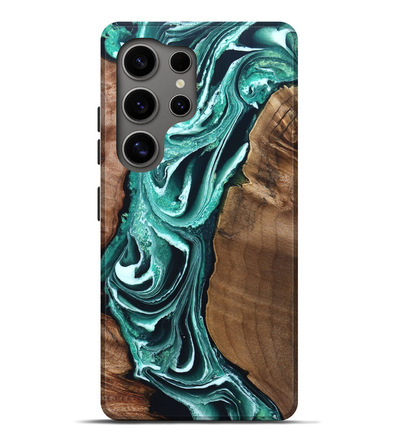 Galaxy S25 Ultra Wood Live Edge Phone Case - Ignacio (Green, 831621)
