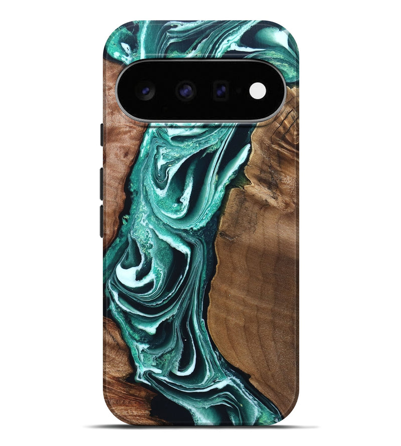 Pixel 11 Pro XL Wood Live Edge Phone Case - Ignacio (Green, 831621)