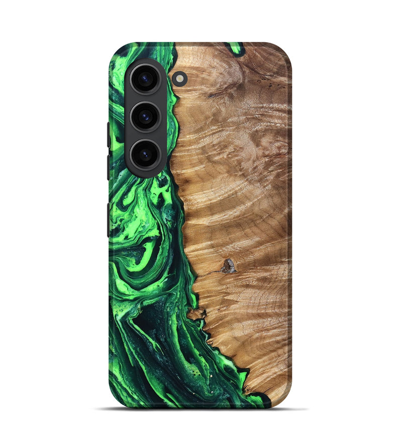 Galaxy S23 Wood Live Edge Phone Case - Kasey (Green, 831622)