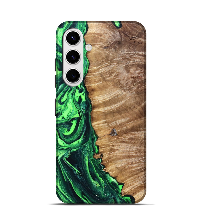 Galaxy S25 Wood Live Edge Phone Case - Kasey (Green, 831622)