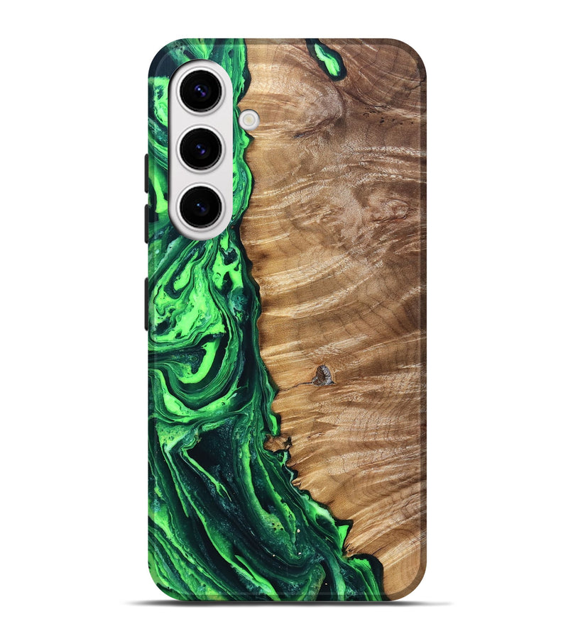 Galaxy S25 Plus Wood Live Edge Phone Case - Kasey (Green, 831622)
