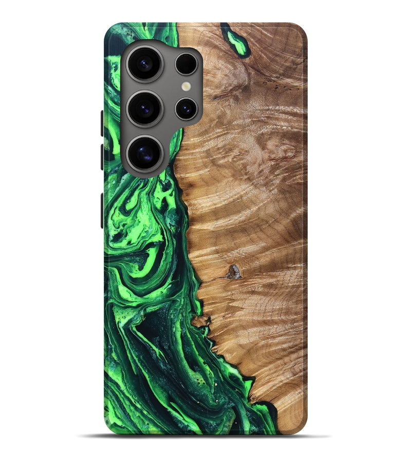 Galaxy S25 Ultra Wood Live Edge Phone Case - Kasey (Green, 831622)