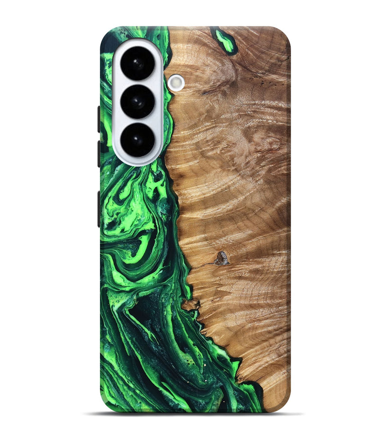Galaxy S26 Plus Wood Live Edge Phone Case - Kasey (Green, 831622)