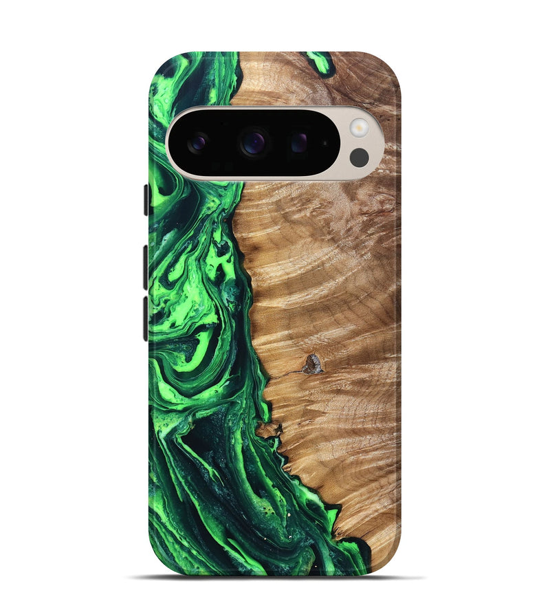 Pixel 10 Wood Live Edge Phone Case - Kasey (Green, 831622)