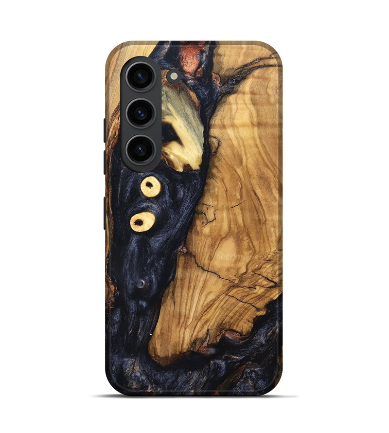 Galaxy S23 Wood Live Edge Phone Case - Freyja (Pure Black, 831623)