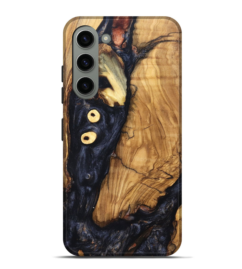 Galaxy S23 Plus Wood Live Edge Phone Case - Freyja (Pure Black, 831623)