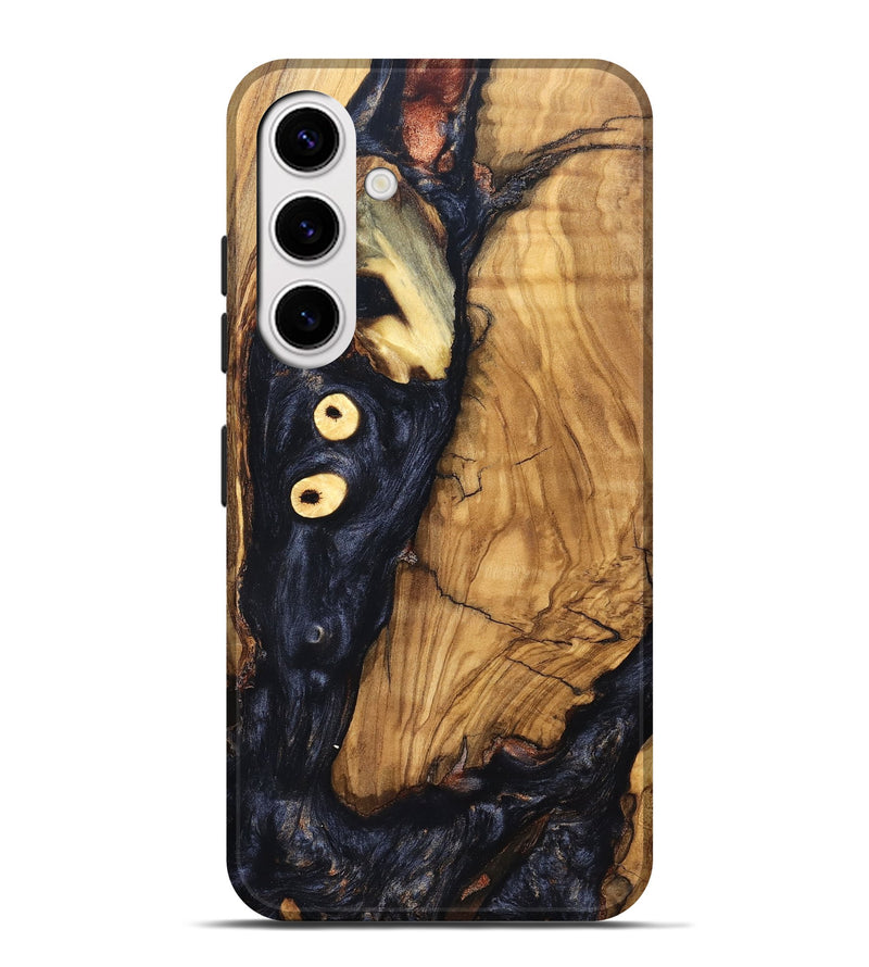 Galaxy S25 Plus Wood Live Edge Phone Case - Freyja (Pure Black, 831623)