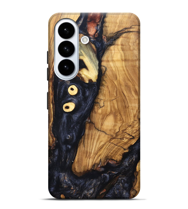 Galaxy S26 Plus Wood Live Edge Phone Case - Freyja (Pure Black, 831623)