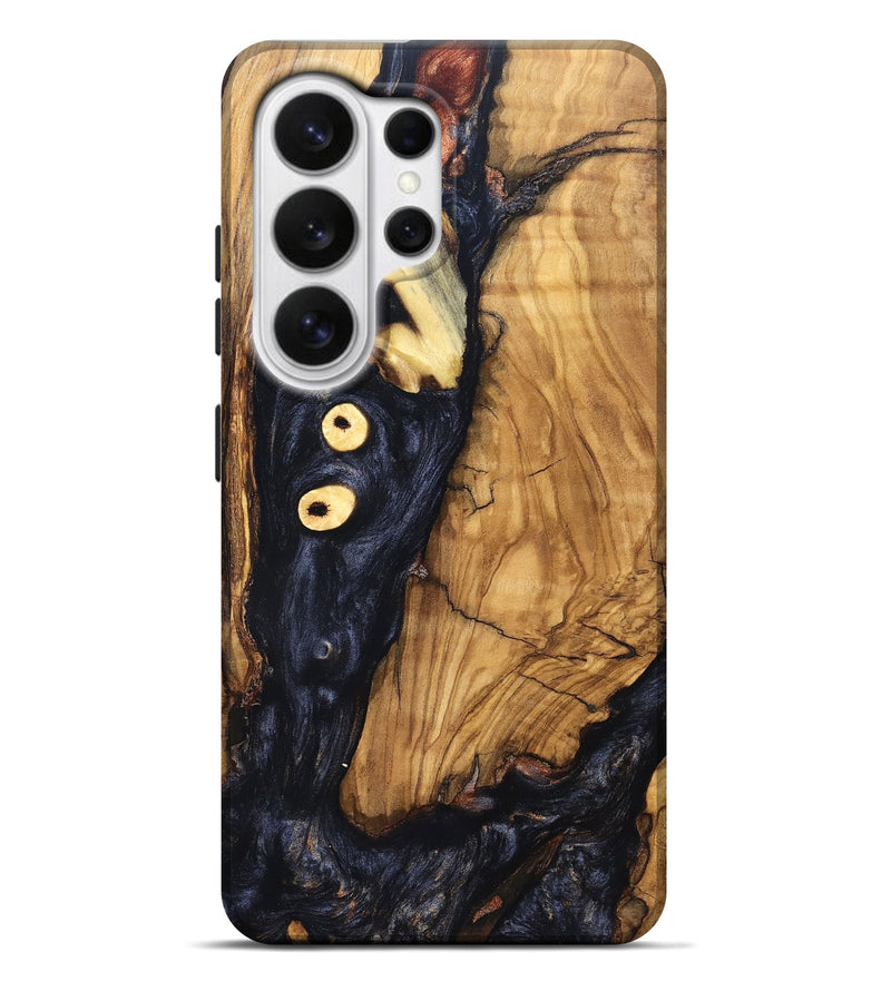 Galaxy S26 Ultra Wood Live Edge Phone Case - Freyja (Pure Black, 831623)