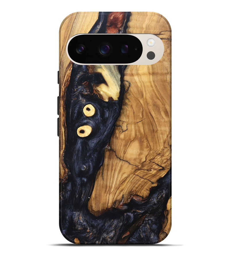 Pixel 10 Pro XL Wood Live Edge Phone Case - Freyja (Pure Black, 831623)