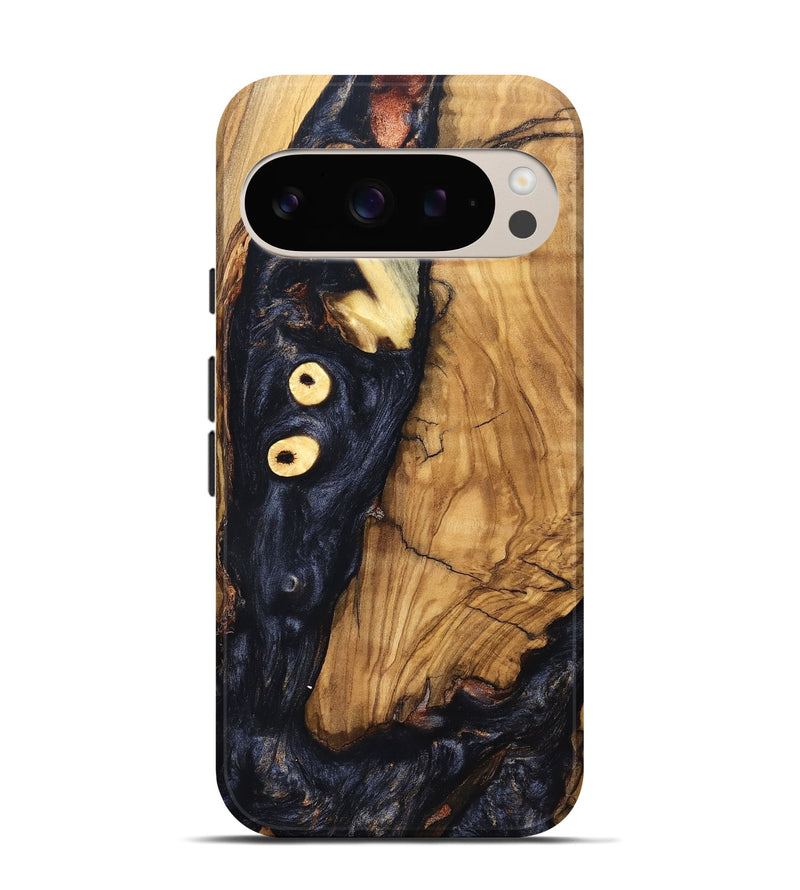 Pixel 9 Pro Wood Live Edge Phone Case - Freyja (Pure Black, 831623)