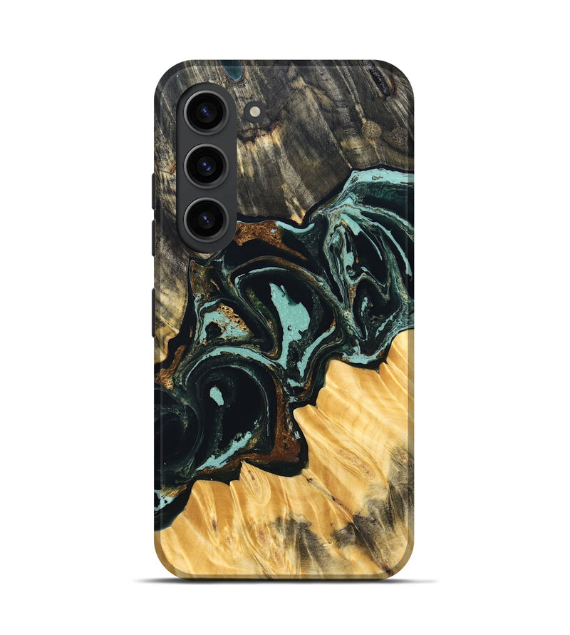 Galaxy S23 Wood Live Edge Phone Case - Jakob (Green, 831624)