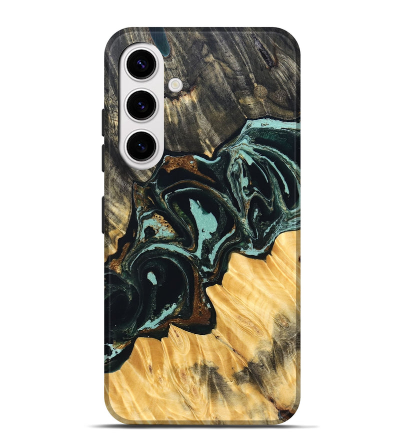 Galaxy S25 Plus Wood Live Edge Phone Case - Jakob (Green, 831624)