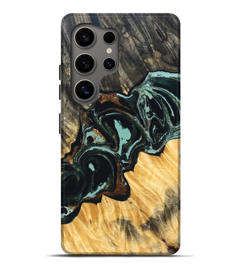 Galaxy S25 Ultra Wood Live Edge Phone Case - Jakob (Green, 831624)
