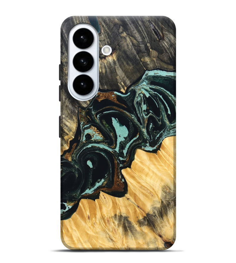 Galaxy S26 Plus Wood Live Edge Phone Case - Jakob (Green, 831624)