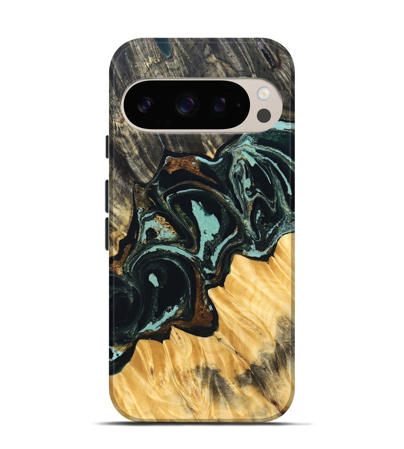 Pixel 10 Wood Live Edge Phone Case - Jakob (Green, 831624)
