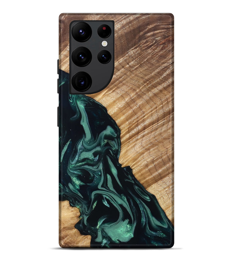 Galaxy S22 Ultra Wood Live Edge Phone Case - Leota (Green, 831627)