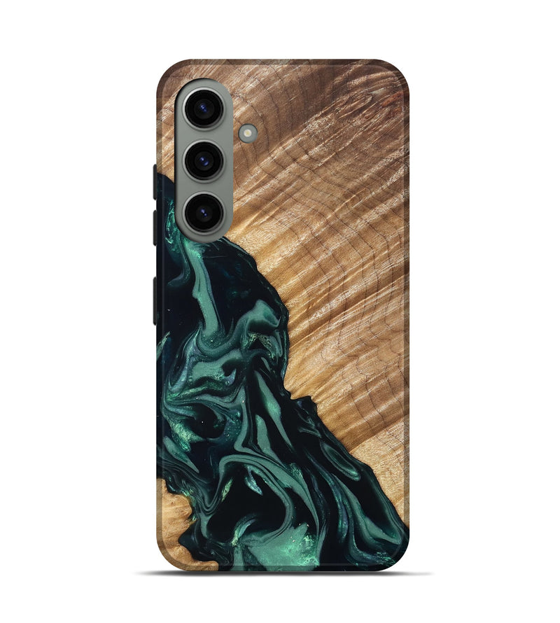 Galaxy S24 Wood Live Edge Phone Case - Leota (Green, 831627)