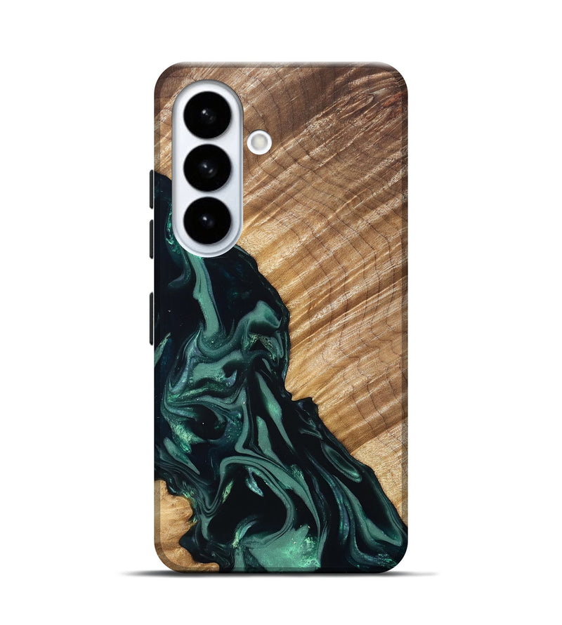Galaxy S26 Wood Live Edge Phone Case - Leota (Green, 831627)