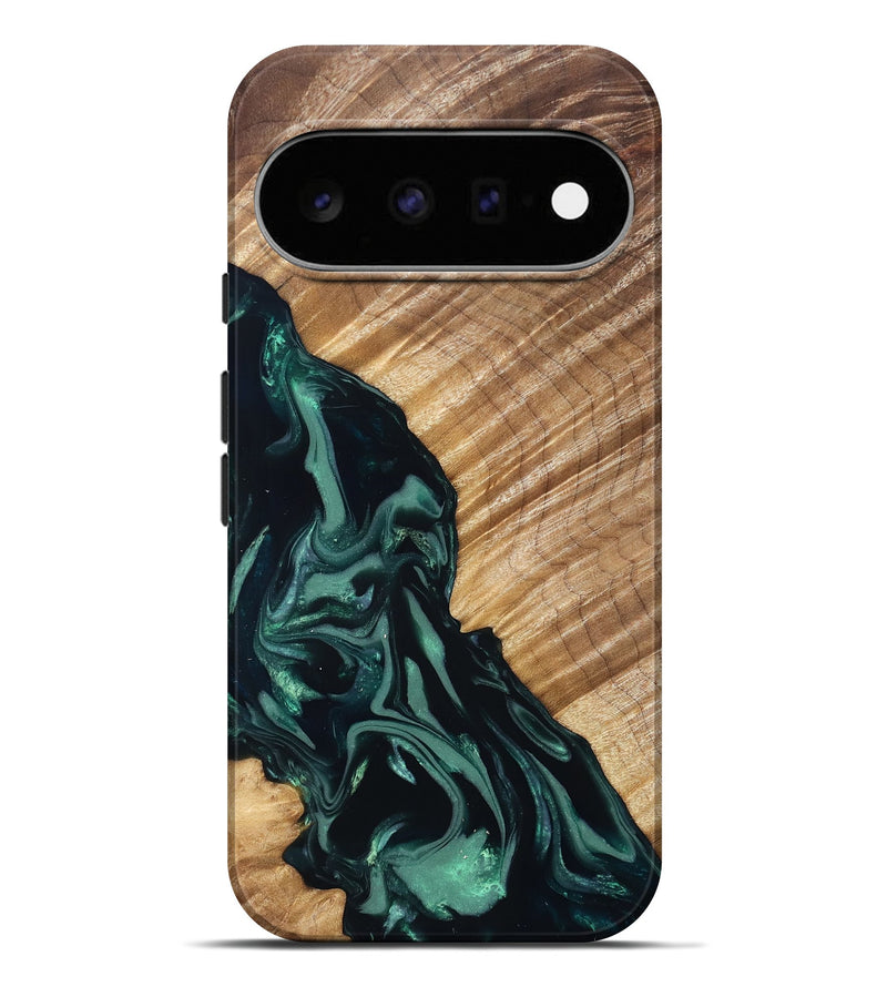 Pixel 11 Pro XL Wood Live Edge Phone Case - Leota (Green, 831627)