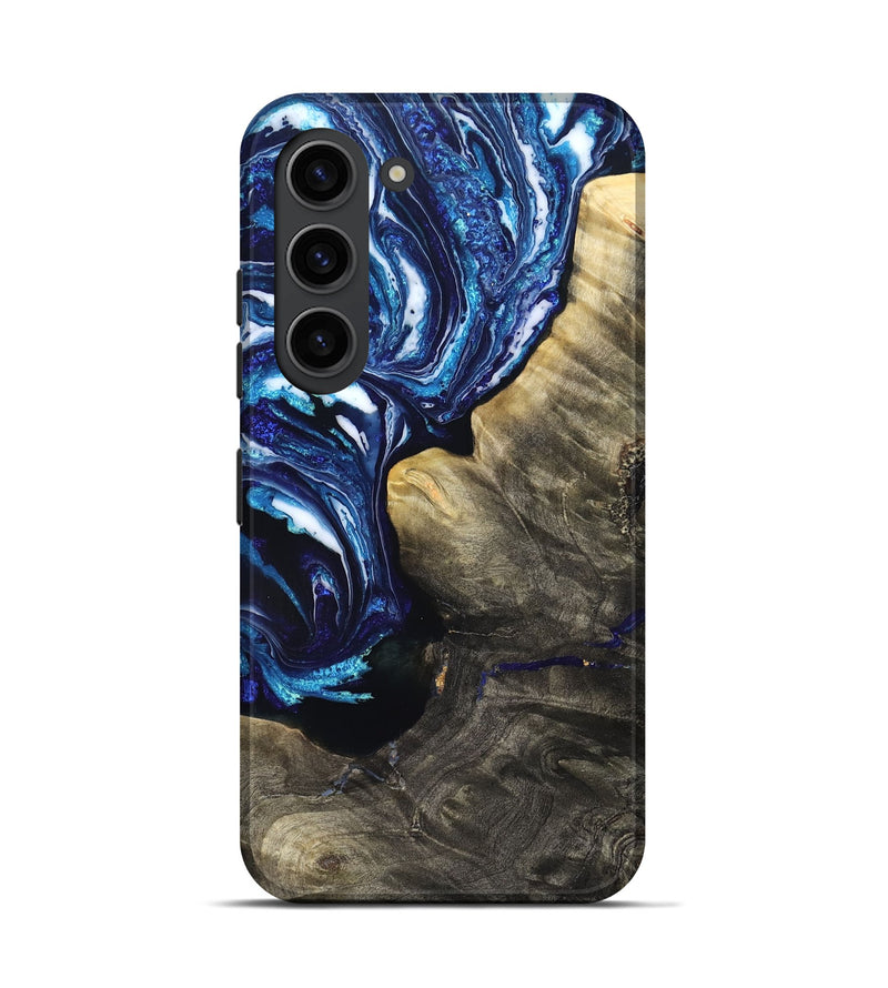 Galaxy S23 Wood Live Edge Phone Case - Baker (Blue, 831628)