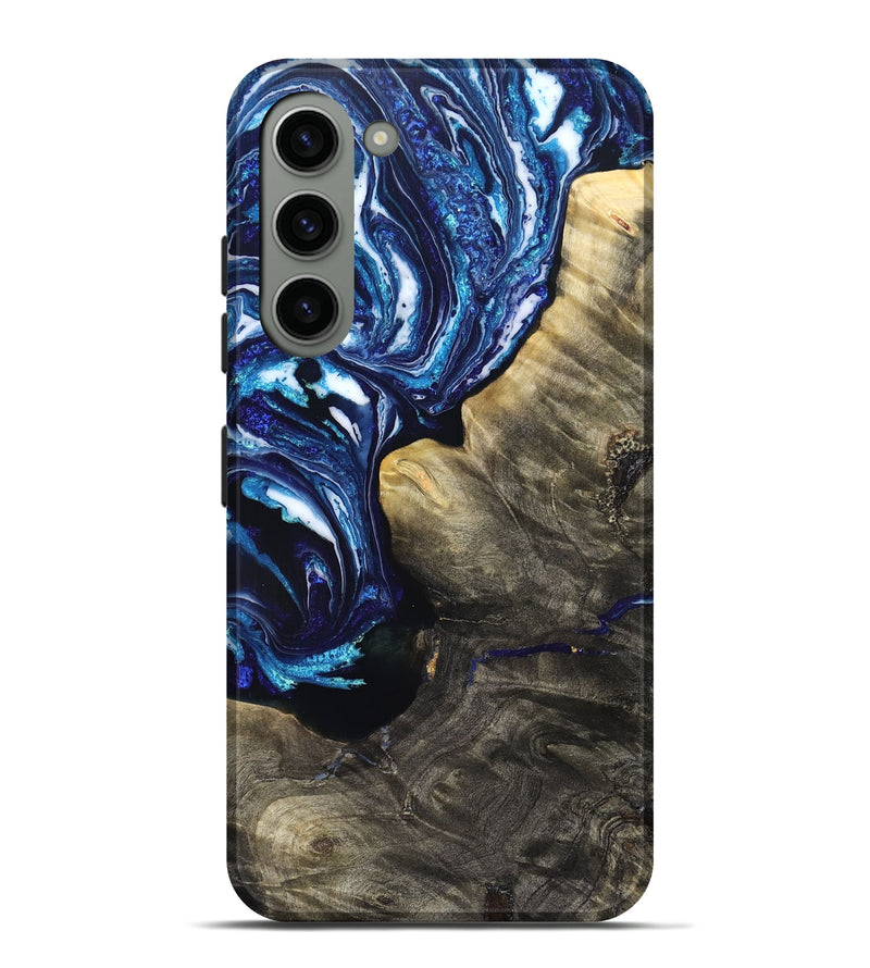 Galaxy S23 Plus Wood Live Edge Phone Case - Baker (Blue, 831628)