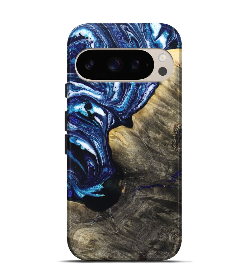 Pixel 10 Wood Live Edge Phone Case - Baker (Blue, 831628)