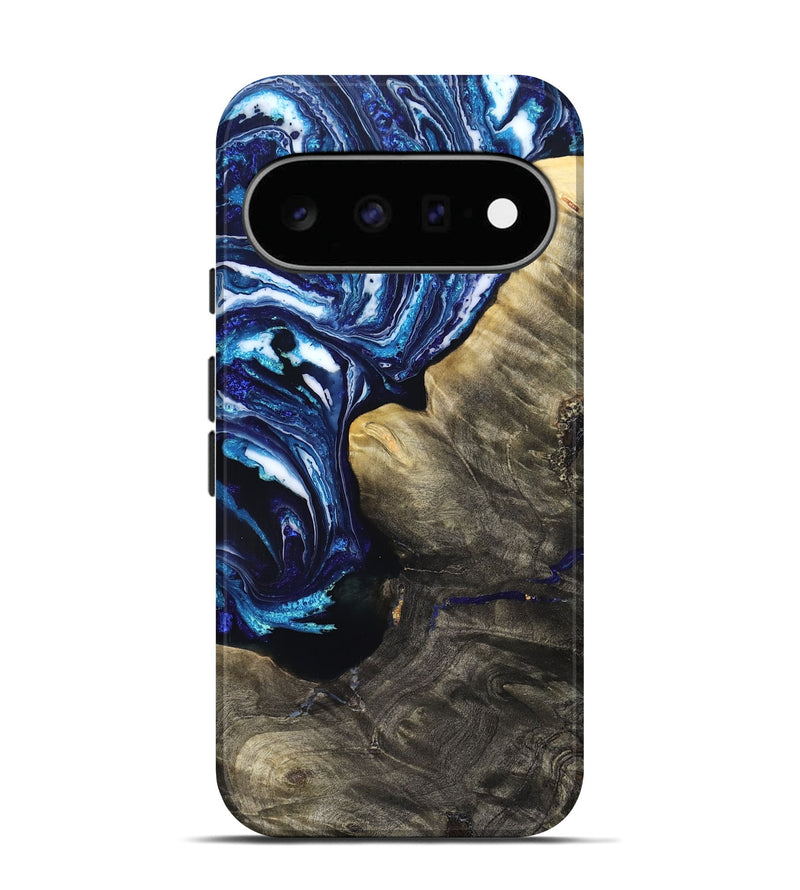 Pixel 11 Wood Live Edge Phone Case - Baker (Blue, 831628)