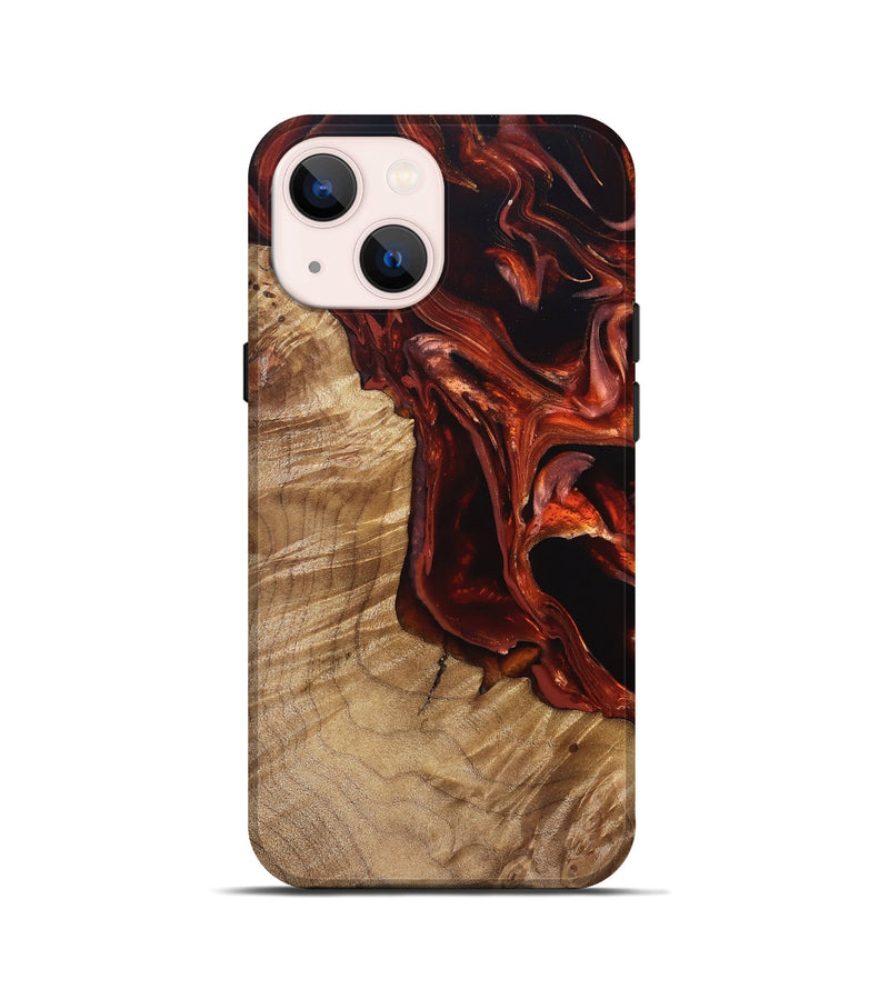 iPhone 13 mini Wood Live Edge Phone Case - Avi (Red, 831629)