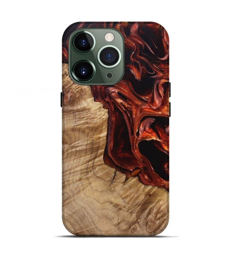 iPhone 13 Pro Wood Live Edge Phone Case - Avi (Red, 831629)