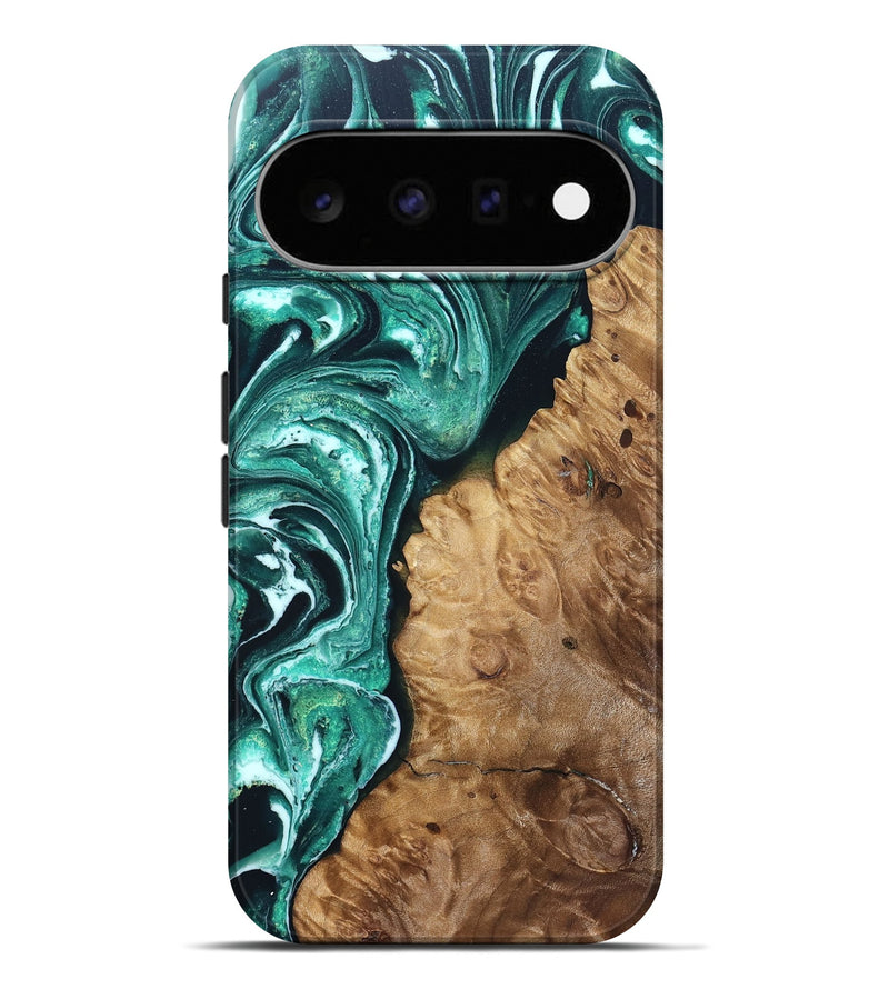 Pixel 11 Pro XL Wood Live Edge Phone Case - Alayah (Green, 831630)