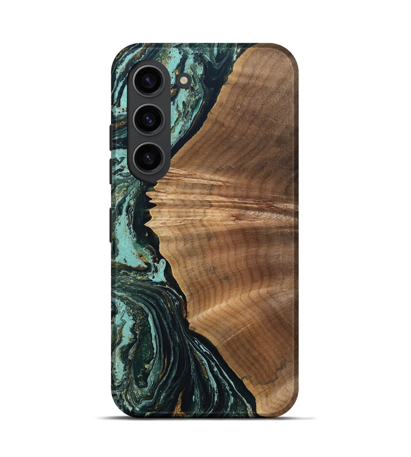 Galaxy S23 Wood Live Edge Phone Case - Caryn (Green, 831631)