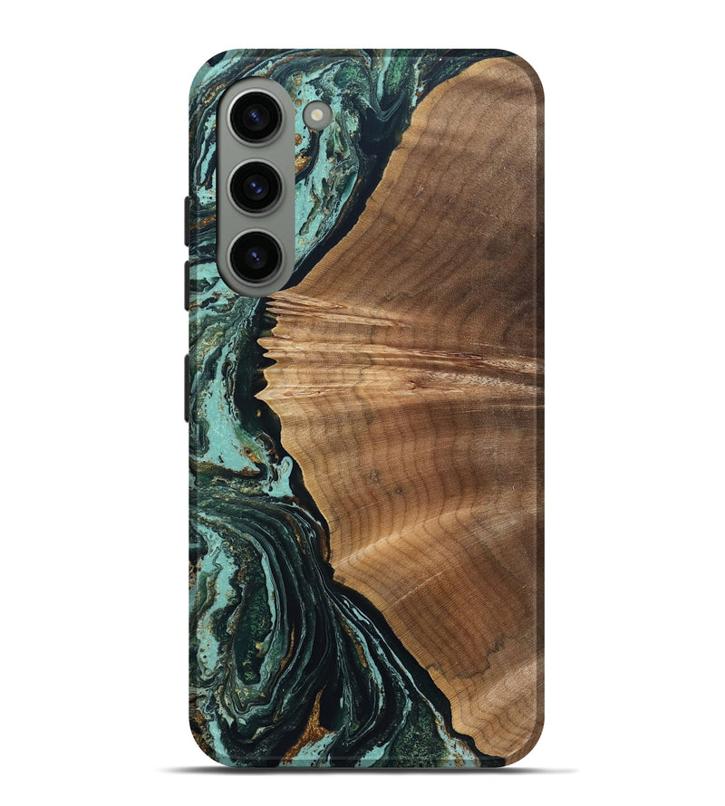 Galaxy S23 Plus Wood Live Edge Phone Case - Caryn (Green, 831631)