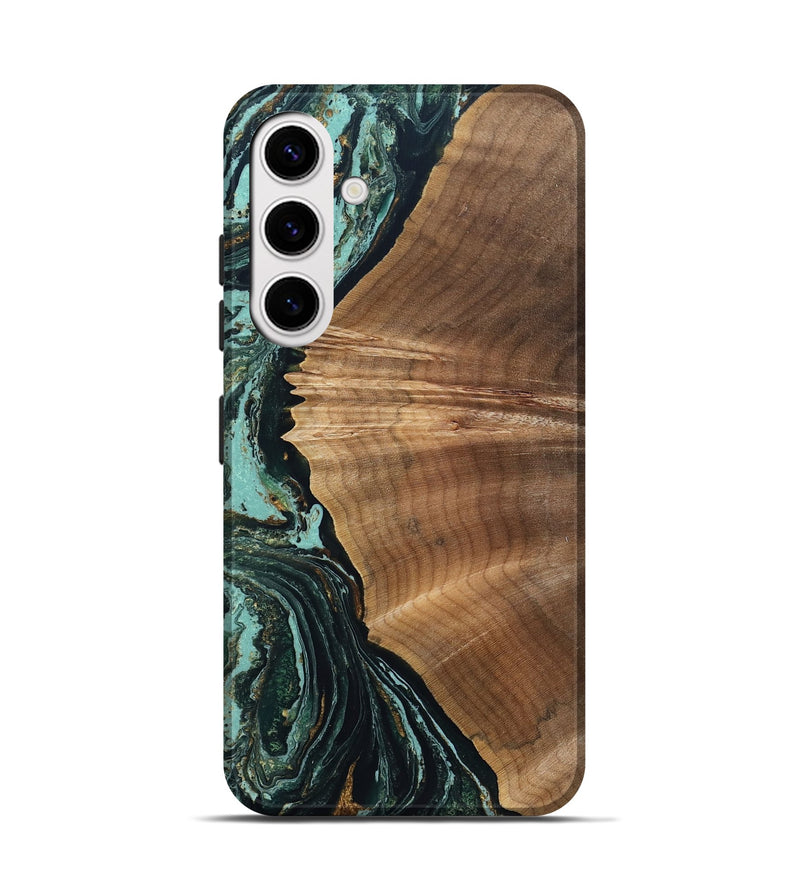 Galaxy S25 Wood Live Edge Phone Case - Caryn (Green, 831631)