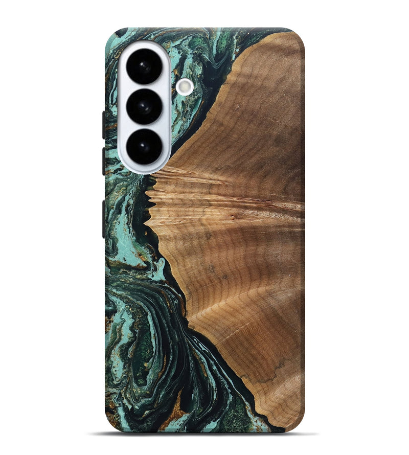Galaxy S26 Plus Wood Live Edge Phone Case - Caryn (Green, 831631)